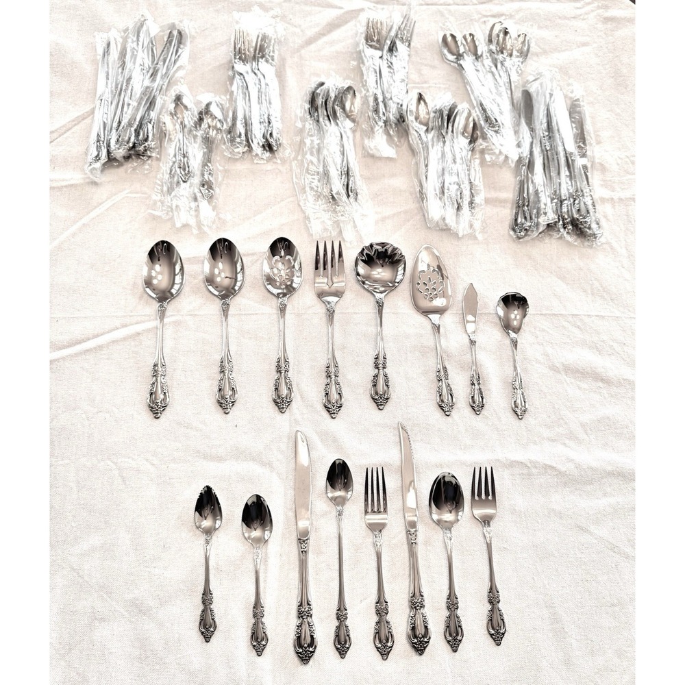 Oneida Raphael Distinction Deluxe 72 Pc Stainless Flatware - 8pc Service for 8